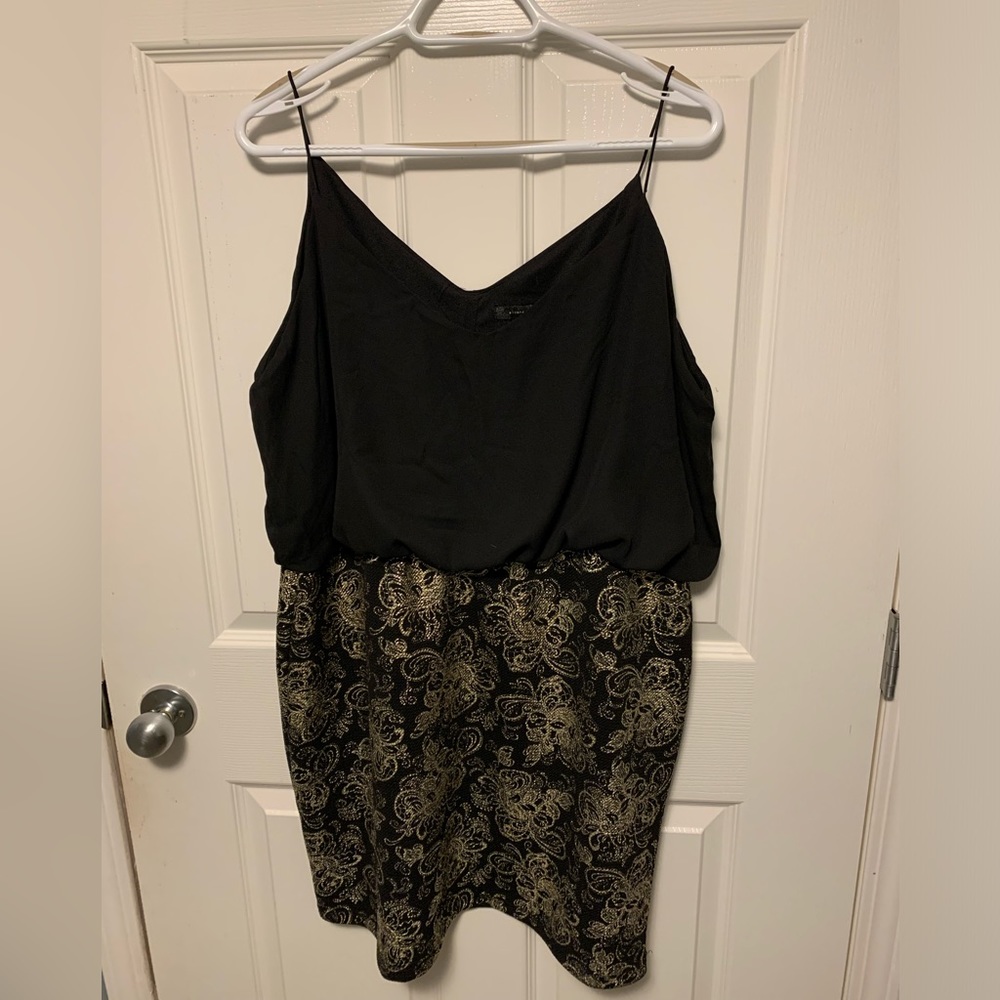 Black and gold dress
